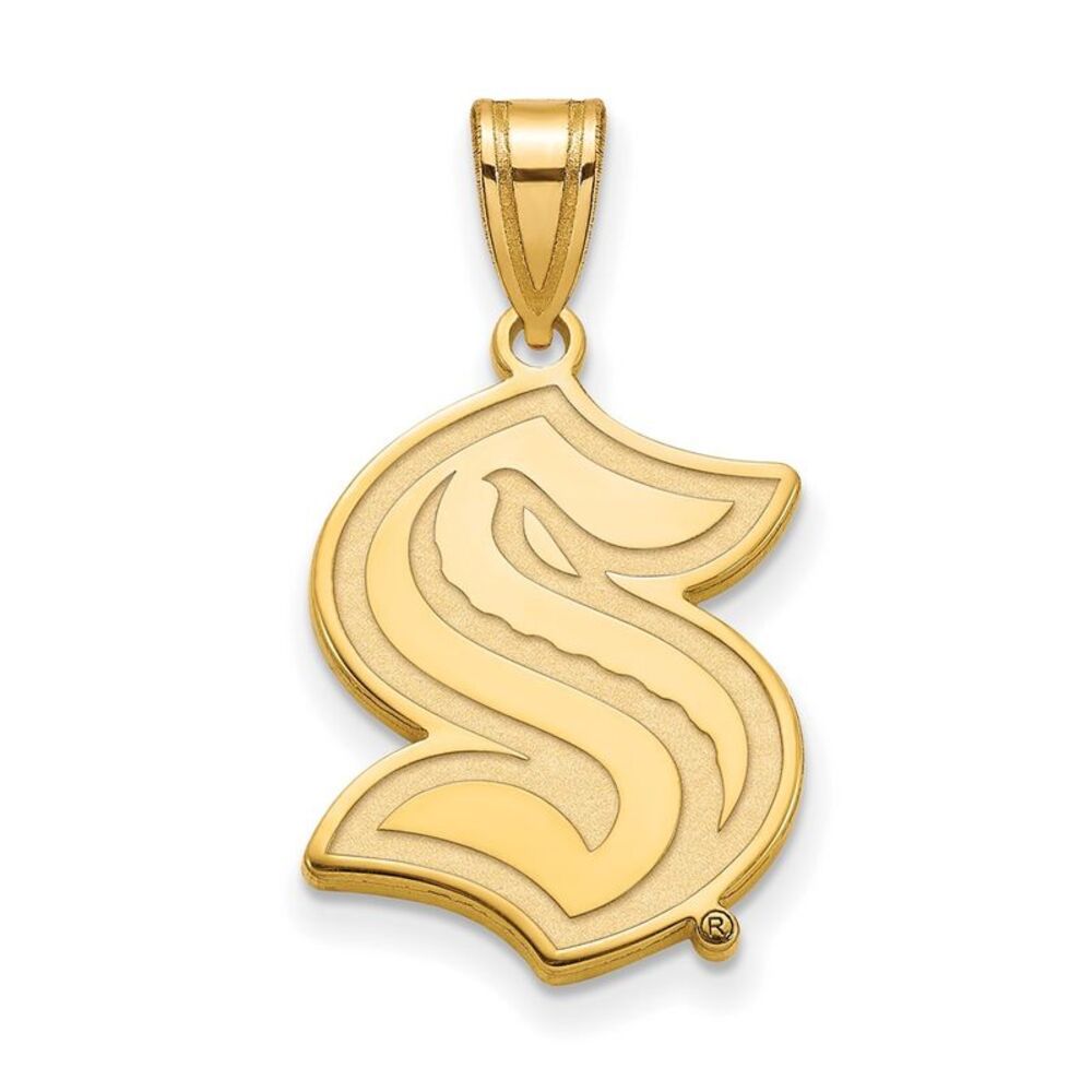 10K Yellow Gold NHL Seattle Kraken Large Pendant